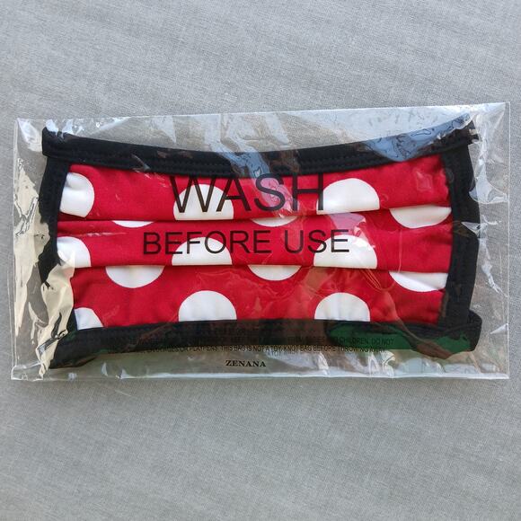 Red Polka Dot Washable Cotton Facemask NWT Survivor Face Masks Unisex OSFA - Picture 8 of 8